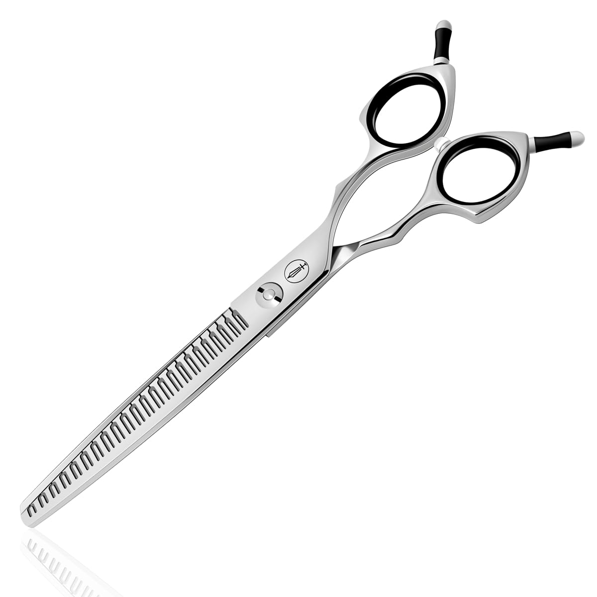 HASHIMOTO Straight Eraser Dog Grooming Scissors, 23 Teeth,7.0 Inch,80% Thinning Rate,Light Weight, Designed for Bulking off Coat Quickly.