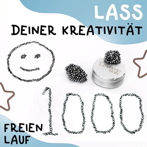 myHodo Crack Magnets Premium Set (über 1000 Stück, 5–7 mm) Sanfte Magnetkraft | Originelle Geschenkidee | Mini Magnete für ASMR, Entspannung & Fokus | Sensorisches Magnetspielzeug | Sensory Toy
