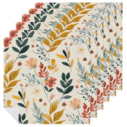 Servilletas de Tela Cuadradas Blanca Pack 6 Polyester miniatura 1