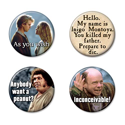 Ata-Boy Princess Bride Assortment 4 Button Set Buttons - 1.25