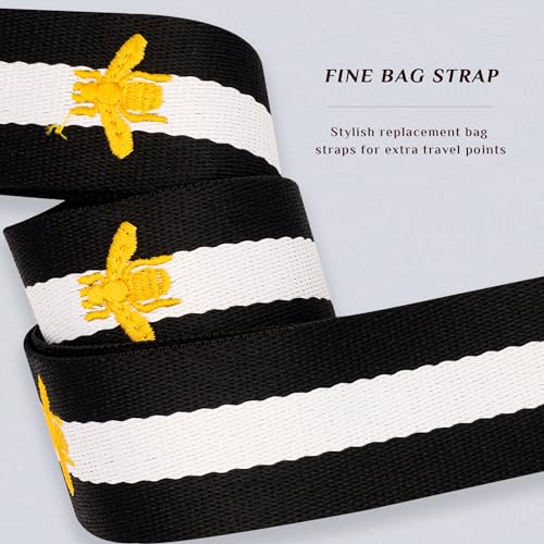 Image of chushui Silver Hardware Purse Strap,Replacement Crossbody Adjustable Shoulder Strap for Handbag Bag(Bee-Black And White Stripes)
