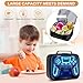 Fitvc Gamer Lunch Box for Boys,Leather Boys Lunch Bag for Kids,Gamer Gifts for Kids,Insulated Video Game Lunchbox,Reusable Portable Lunchbox for School Travel Picnic Hiking Beach