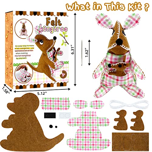 Noonimum Sewing Craft Kit, Kids Arts And Crafts Kits, Teen Girl Gifts, Toys For Kits Age 3, 4, 5, 6, 7, 8, Kangaroo #TOP1
