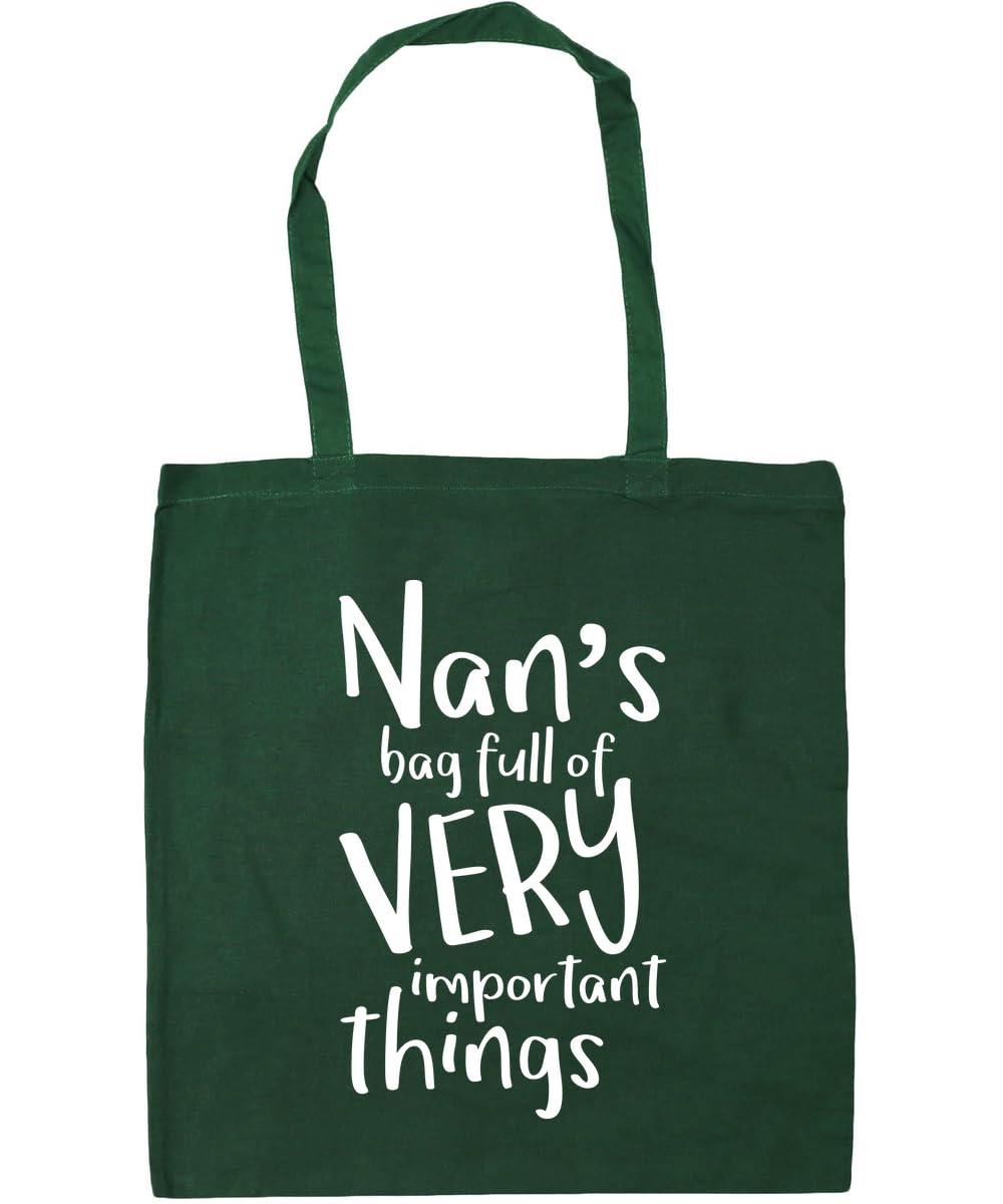 Hippowarehouse Nan's Bag Full of Very Important Things Tote Shopping Gym Beach Bag 42cm x38cm, 10 litres