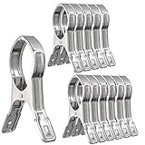 WEBI Pool Cover Clips Beach Towel Clips,12 Packs 5.5 Inch Beach Chair Clips,Above Ground Pool Cover Clamps for Chairs,Cruise,Boat,Blanket,Quilt