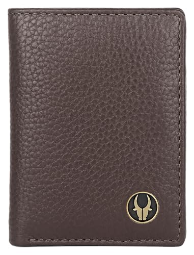 Image of WildHorn RFID Protected Genuine Leather Wallet for Men I 4 Card Slots I 2 Slip Pockets I 1 Currency Compartment (Brown)