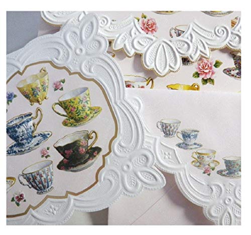 Carol Wilson Teacups 10 ct Embossed Note Card Set For Arts Sake
