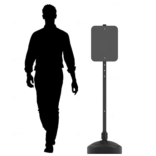 65” Portable Sign Holder Stand with Base | Adjustable Metal
