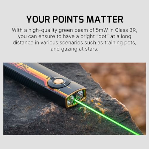 image for Olight Arkfeld Pro Rechargeable Edc Flat Flashlight With Green Beam, U