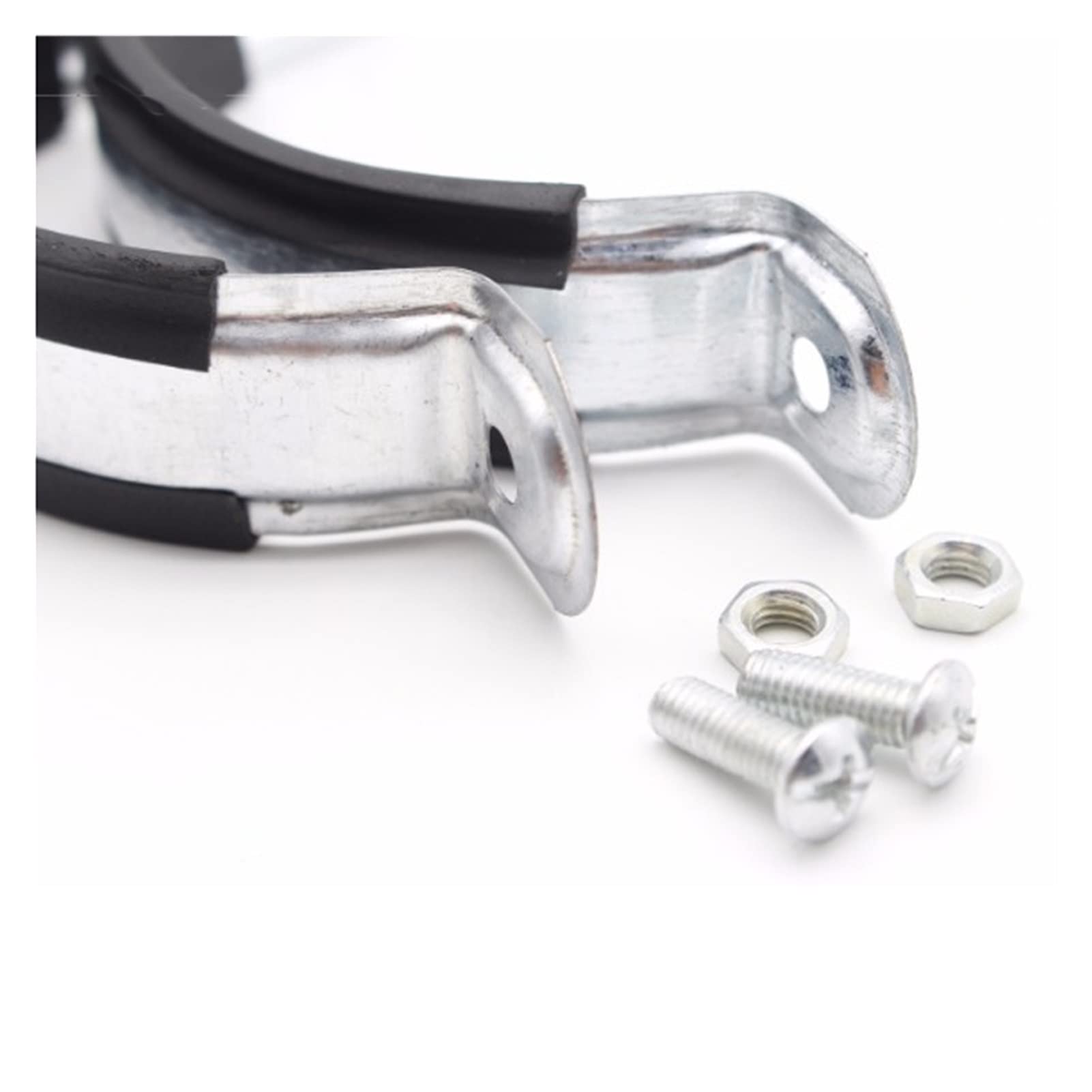 10 abrazaderas de manguera suspendidas redondas hierro galvanizado con amortiguación goma for montaje en tuberías aire, soportes y agua
