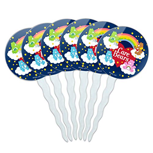Care Bears Classic Logo Group Cupcake Picks Toppers Decoration Set of 6