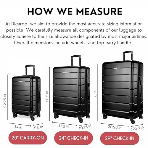 Image of Ricardo Beverly Hills Cambria Hardside Luggage | Stylish Suitcase with Wheels for Effortless Travel, Expandable and Secure TSA-Locked Packing, 2-Piece Set (20 inch, 24 inch, 29 inch)