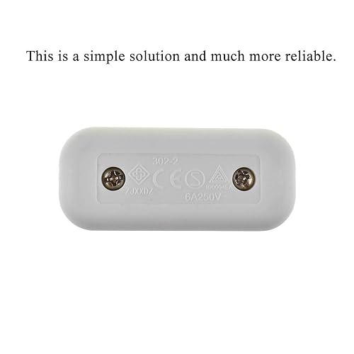 Miniatura 6 de HAHIYO Interruptor de cable en línea 6A 250V, botón basculante, interruptor de control de alimentación de doble polo, diseño de cableado compacto,