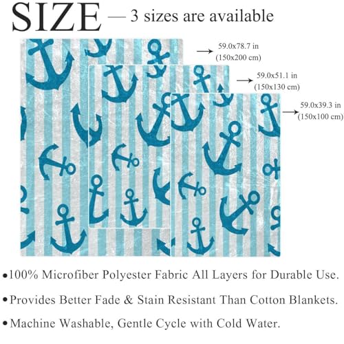 Couverture polaire voile bleue rayée couverture microfibre chaude douce