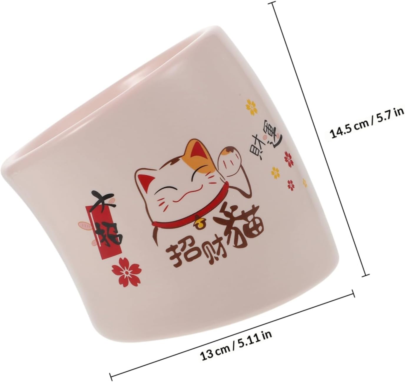 Ceramic Cat Bowl with Non-Slip Puppy Base Elevated Pink Pet Feeding Dish for Cat Food and Water Spill-Resistant Bowl