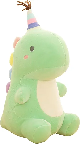 VHYHCY Stuffed Animal Plush Toys, Cute Dinosaur Toy, Soft Dino Plushies for Kids Plush Doll Gifts for Boys Girls (Green, 9 Inch)