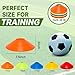 35/65/105 Pack Agility Soccer Cones for Training, Reusable Sports Cones for Drills with Mesh Bag, Training Cones for Soccer Practice, Football, Basketball - Disc Cones Training Equipment（5 Color）