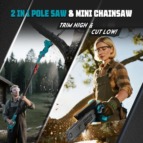 2-in-1 Cordless 8-Inch Pole Saw