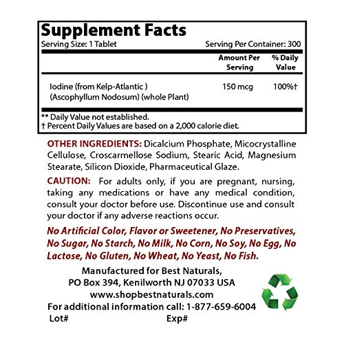 Kelp Supplement 150 Mcg & Bromelain 500 Mg #TOP1