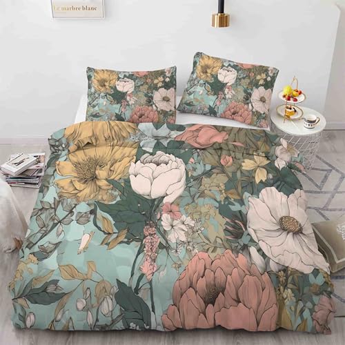 Housse de couette 90x190 fleurie pour créer une ambiance cottage anglais dans votre chambre