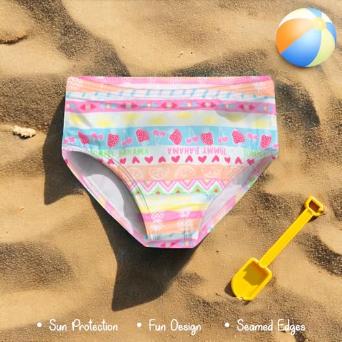 Tommy Bahama Girls 2-Piece Swimsuit Set, Long-Sleeved Rash Guard and Bikini Bottoms, Quick-Drying Swimwear for Kids3