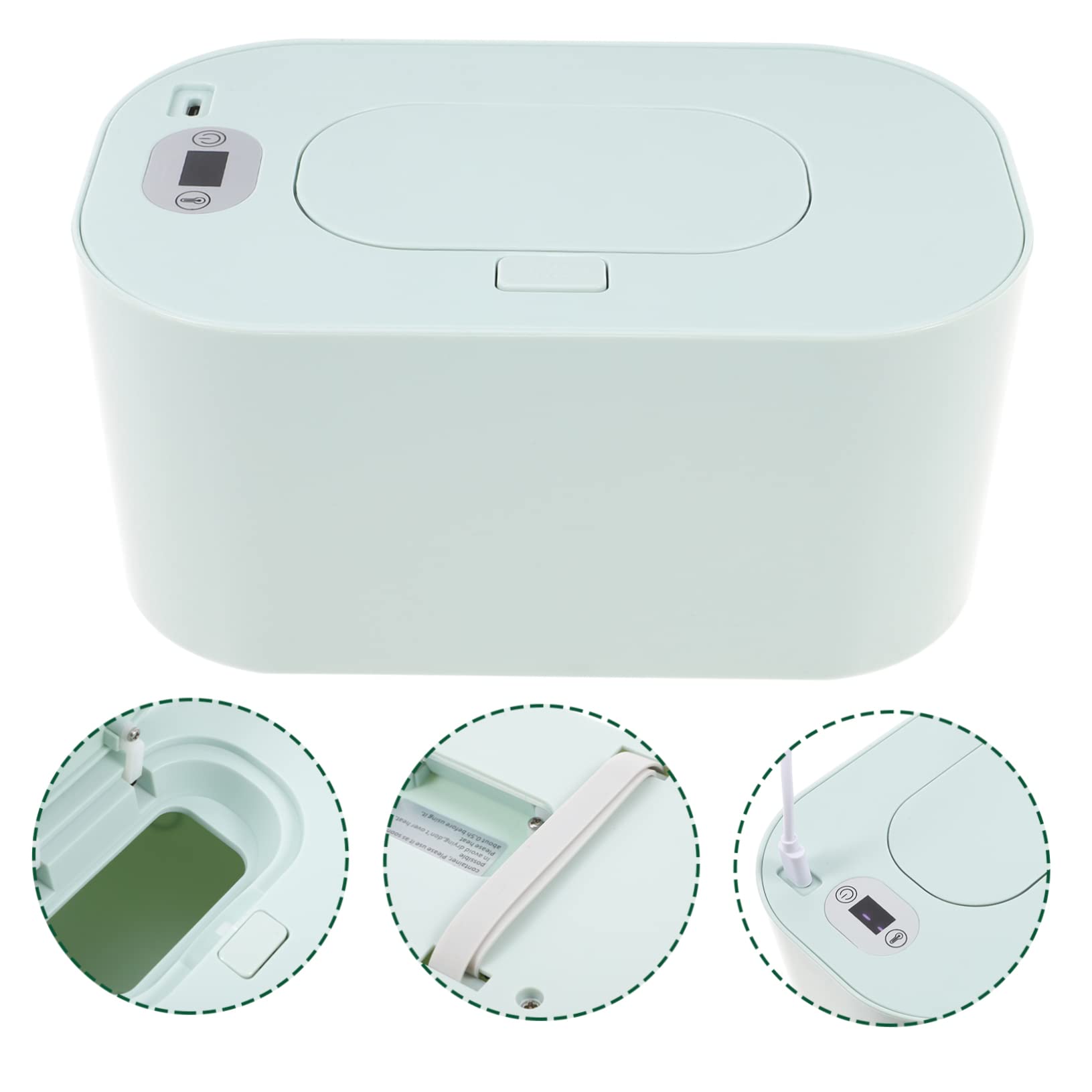 Toyvian Wipe Warmer Portable Tissue Heater Wet Tissue Dispenser for Home Care