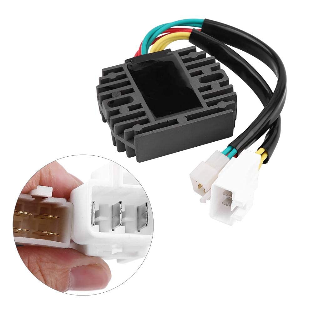 Aramox Voltaje Rectificador, Regulador de Voltaje de Motocicleta para Rectificador Negro para Rectificador BL 218214 RV