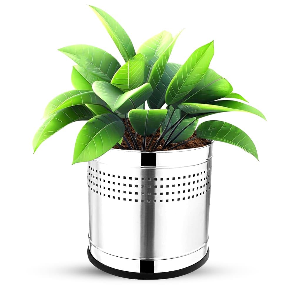 mofna Stainless Steel 10X10 Inch Planter/Flower Planter/Plant Containers/Indoor Flower (B07BWFKTYK) Amazon Price History, Amazon Price Tracker