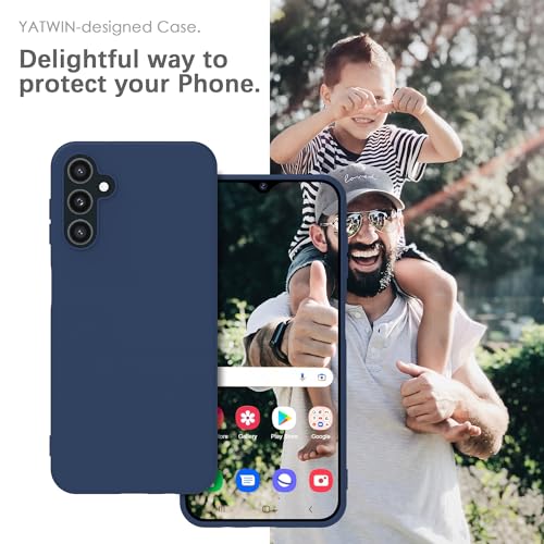Image of YATWIN Silicone Back Case for Samsung Galaxy A35, Soft-Touch Phone Back Cover for Samsung Galaxy A35 - Dark Blue