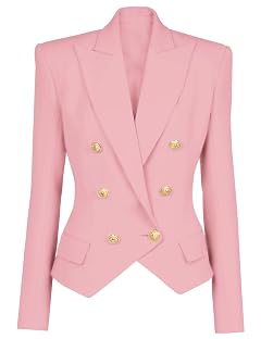 Blazers for Women Business Casual Suit Jacket Light Weight Jackets for Women Double Breasted Blazers Suit Jackets