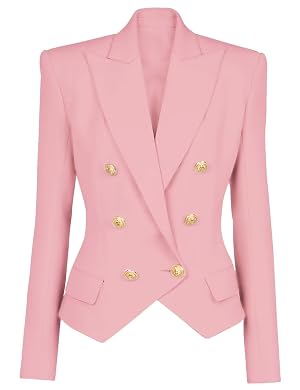 Blazers for Women Business Casual Suit Jacket Light Weight Jackets for Women Double Breasted Blazers Suit Jackets