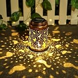 Faroles solares de pato para exteriores, faroles de metal para decoración exterior para patio