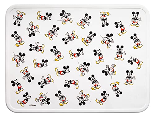 Image of Simple Modern Silicone Placemat for Baby, Toddlers, Kids | Non-Slip Baby Eating Table Food Mat for Restaurants and Dining Table | Piper Collection | Mickey Mouse Retro