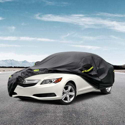 Image of Kaugung 7 Layers Car Cover Custom Fit Subaru Impreza Sedan from 2005 to 2025, Waterproof All Weather Resistant Outdoor Indoor Sun Rain Dust Snow Protection.(USA Warehouse,Within 3-7 Days) Black