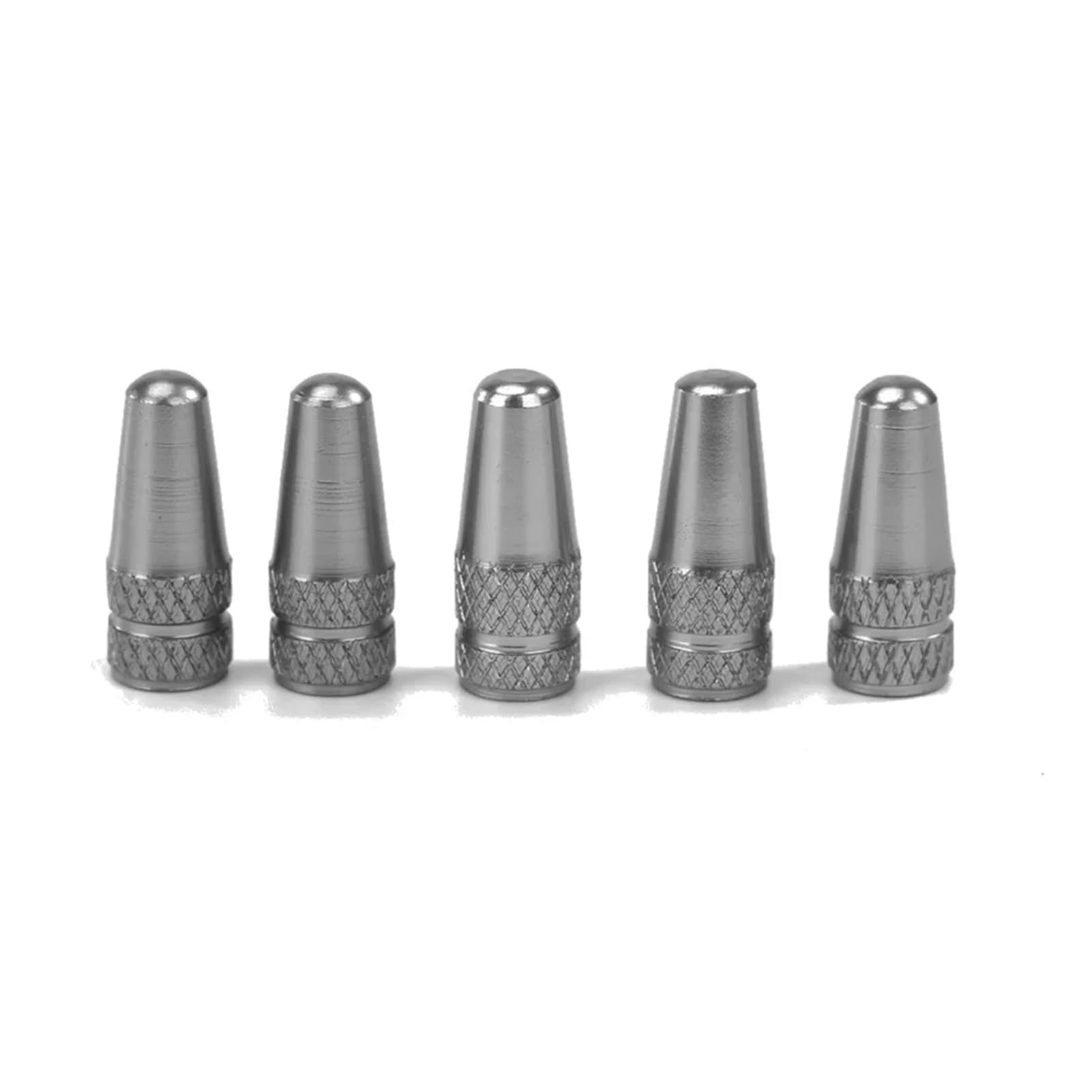 Dymkie 5Pcs Titanium 5/10Pcs Bicycle Tire Valve Cap Aluminum High Pressure Caps For Presta Valves Colorful Bike Tyre Cap Mtb Bike(5Pcs Titanium)