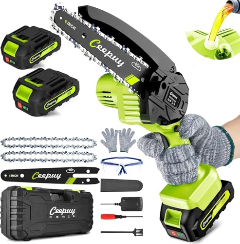 Image of CEEPUY Mini Chainsaw Cordless,[2026 Upgraded] Electric Saw Gifts for Men Dad Husband Gardener, Cool Gadgets for Men 2026, Stocking Stuffers for for Women