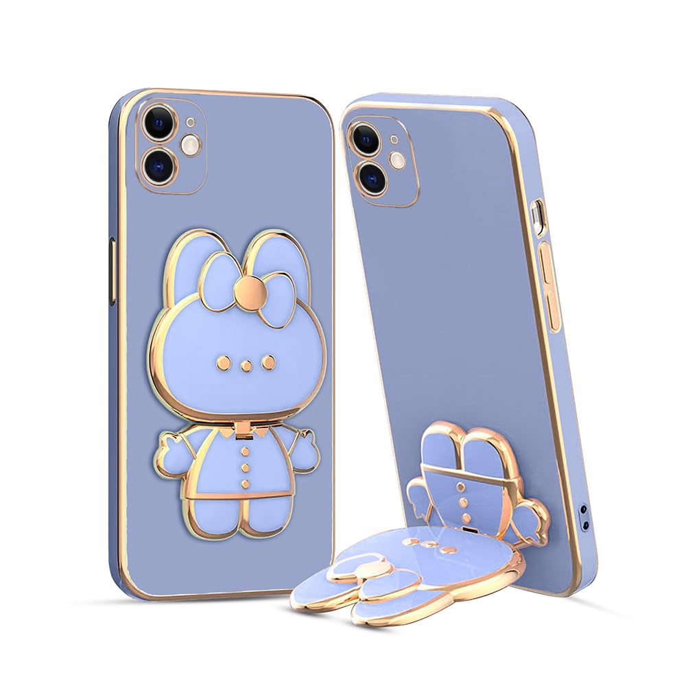 KARWAN Silicone ? 3D Cat Back Case And Cover With Stand Compatible For iPhone 11 | Stand And Mirror | Camera Protection | Electroplated | Folding Stand - Blue (B0CCNNHPHC) Amazon Price History, Amazon Price Tracker