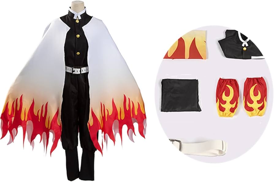 Amazon.co.jp: 鬼滅の刃 子供服 煉獄 杏寿郎 コスプレ衣装 子供用 仮装