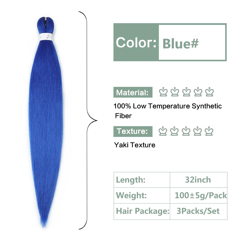 YDDM Capelli Per Treccine Africane Morado Extension Treccine Texture Yaki Easy Install per Principianti 32 Pollici 3 Pezzi Capelli Leggeri e Naturali per Box Braids, Twist e Crochet — view 228