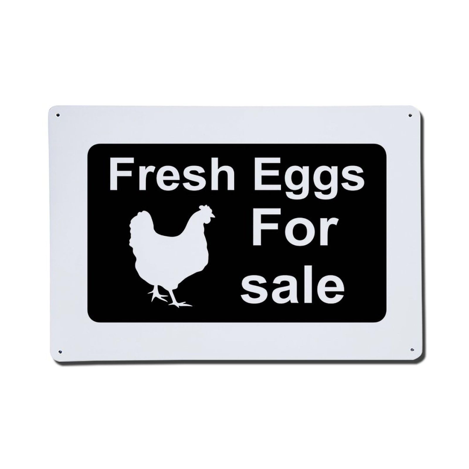 Enderetf Vintage Fresh Eggs For Sale Chicken Tin Sign Metal Poster, Home Bar Garage Man Cave Cafe Indoor & Outdoor Wall Decoration 8X12inches