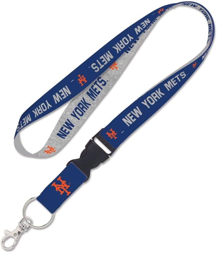 New York Mets heather Lanyard w/detachable buckle 1"