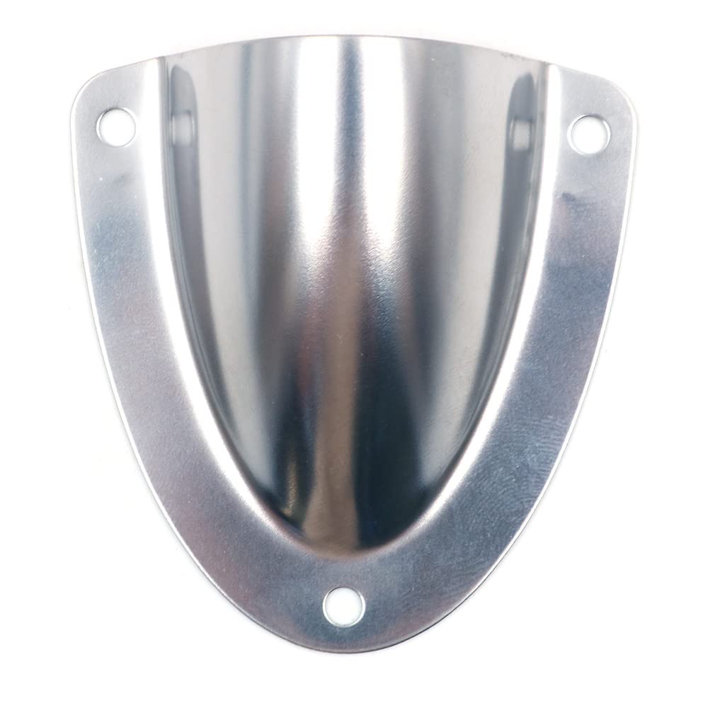 4 x copertura per cavo di sfiato, 45 mm, in acciaio inox 316, per imbarcazioni