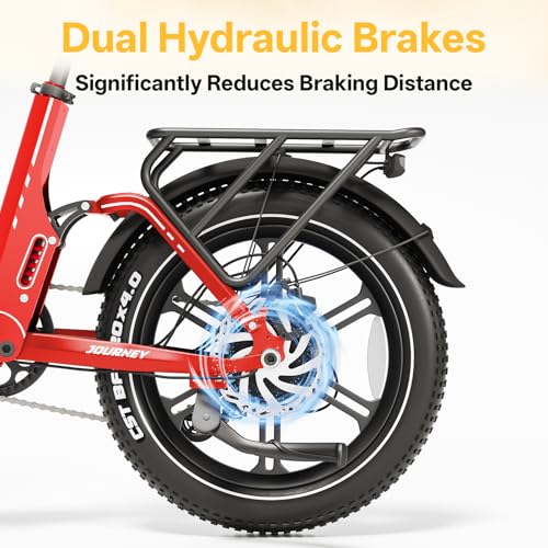 Image of Foldable Electric Bike for Adults, 7-Speed 20 inchx4 Fat Tire Ebike with Removable Battery, Up to 100 Miles Range, Full Suspension Step-Thru E Bike, UL 2849 Certified