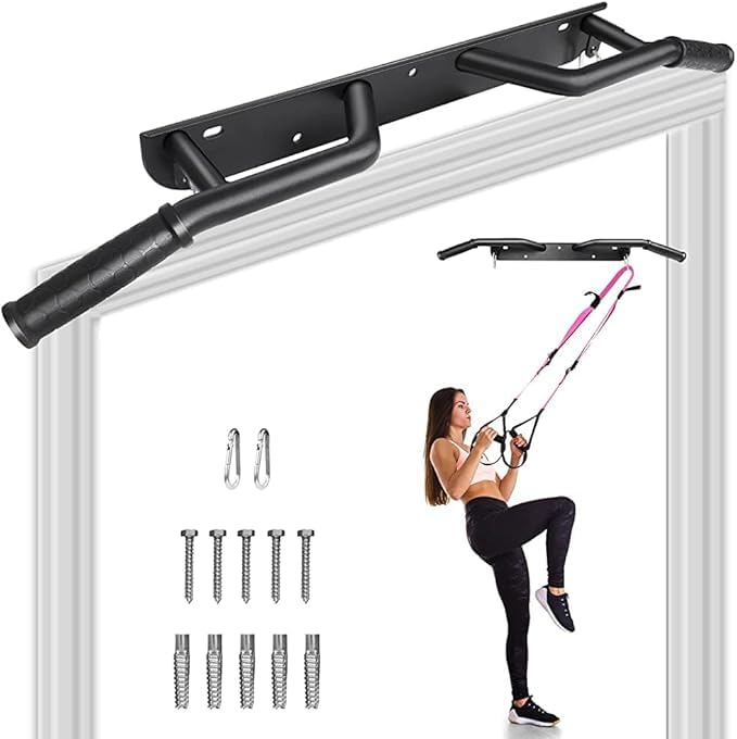 GERMANTECH FITNESS Doorway Pull Up Bar, Multifunctional Upper Body Fitness Bar Workout Home Max Loading 200 KG