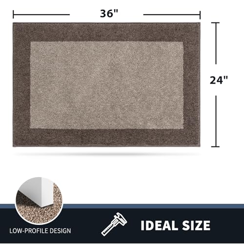 PURRUGS-Dirt-Trapper-Door-Mat-24-x-36-Non-SlipSkid-Machine-Washable-Entryway-Rug-Shoes-Scraper-Throw-Rug-Super-Absorbent-Area-Rug-for-Muddy-Wet-Shoes-and-Paws-Beige-Grayish-Brown PURRUGS Dirt Trapper Door Mat 24 x 36 Non SlipSkid Machine Washable Entryway Rug Shoes Scraper Throw Rug Super Absorbent Area Rug for Muddy Wet Shoes and Paws Beige Grayish Brown
