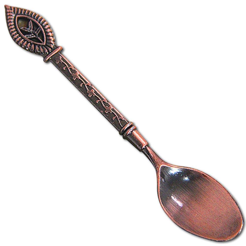 Hehelebang No3 8Pcs Bronze Design Coffee Teaspoon Fruit Ice Cream Scoop Home Utensils Spoon,