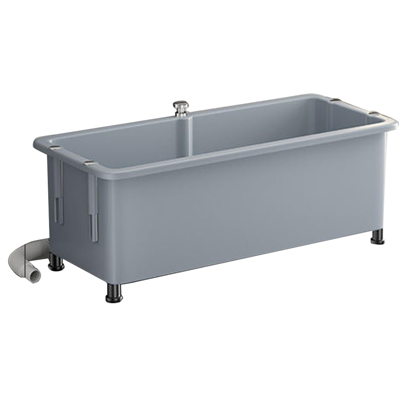 AYCDL Commercial Wheeled Mop SinkFreestanding MultiPurpose Basin for Laundry Garage Backyard Home UseDeepTrough Design 90cm/35.4in Ideal for Wash Stations,Fixed-120cm/47.2in