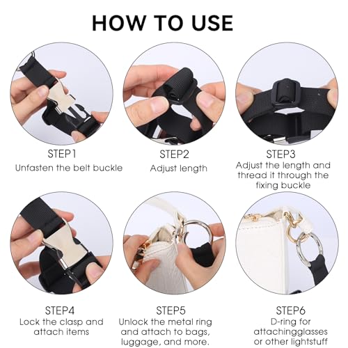 Gepäckriemen Jacken-Halter Heavy Duty Luggage Straps Gepäckgurte Jackengreifer Outdoor Gepäck-Haken Jackenträger Jacket Gripper Verstellbare Taschenhakengurte Reisezubehör Rucksackhaken schwarz