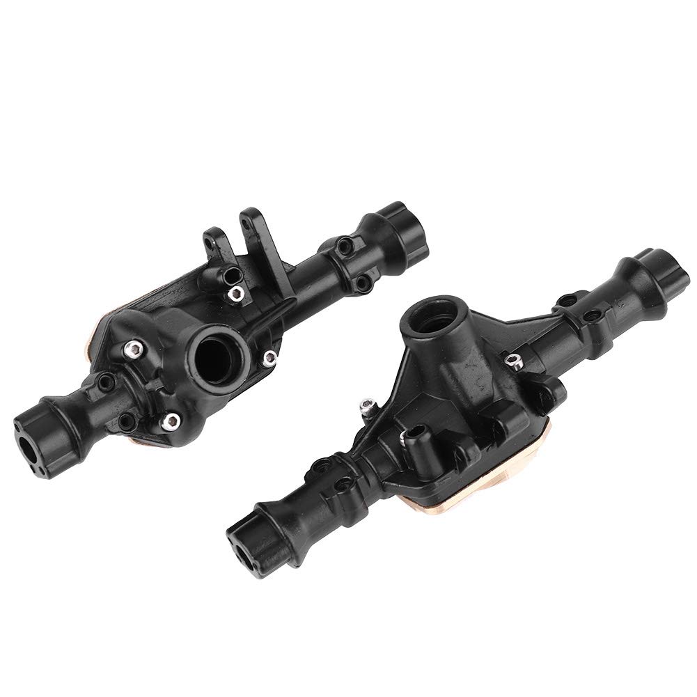 Metalowa przednia tylna osi pokrywa obudowy RC części Akcesorium akcesorium do Traxxas Trx4 1/10 RC (Czarny)