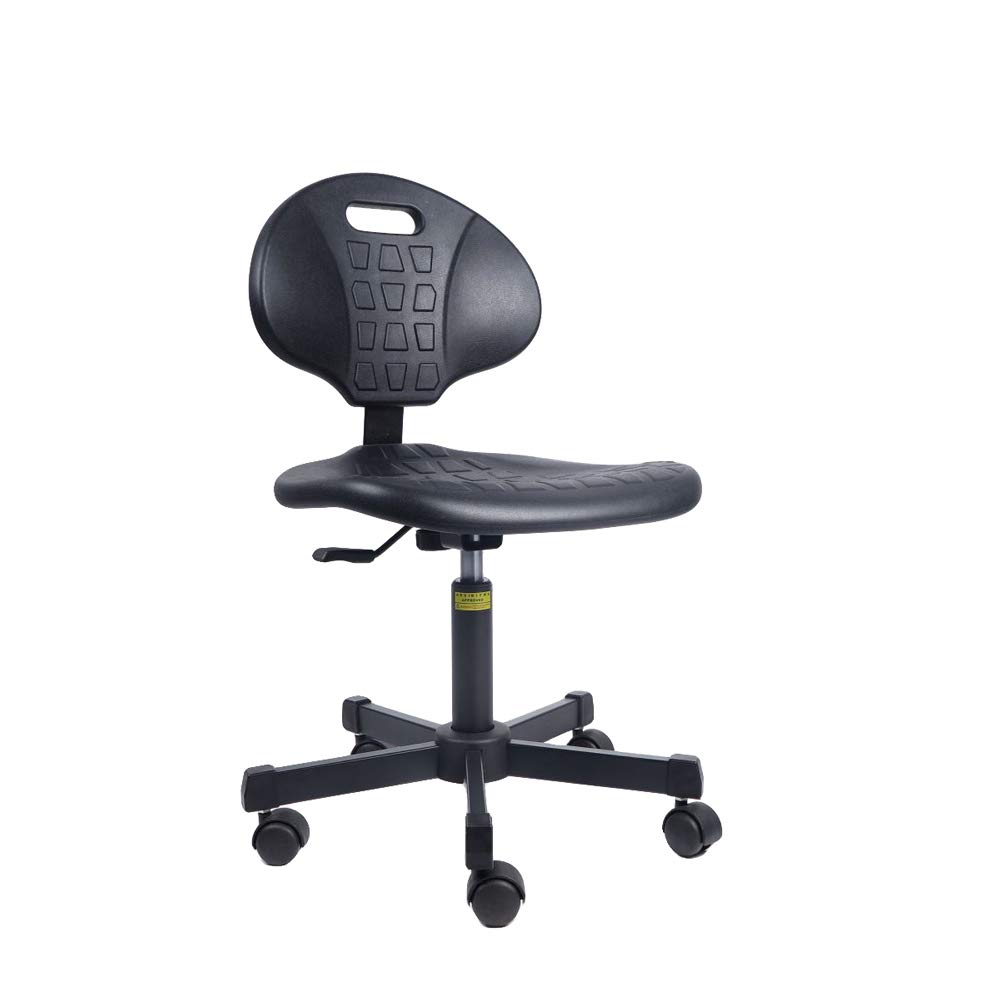 Ergonomischer hocker höhenverstellbar werkstatthocker mit Rollen arbeitsstuhl rollsitz Polyurethan-Stuhl mit robuster Stahlbasis 40 cm ~ 53 cm